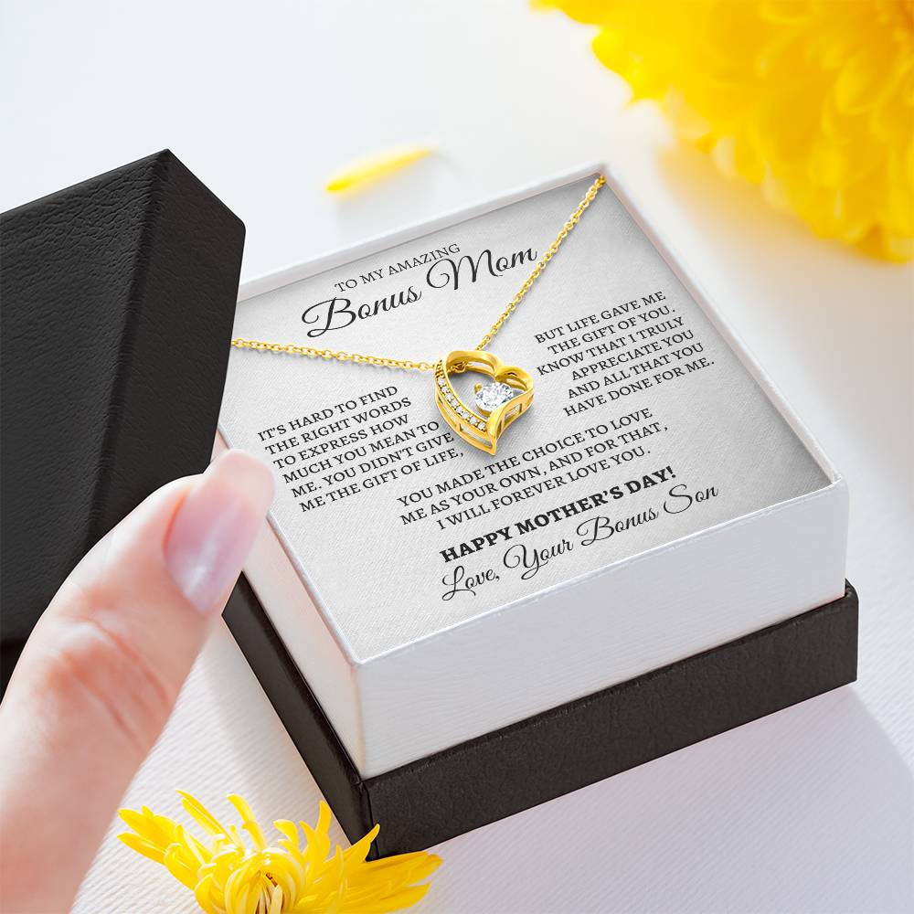 Mother's Day Forever Love Necklace to Bonus Mom from Bonus Son