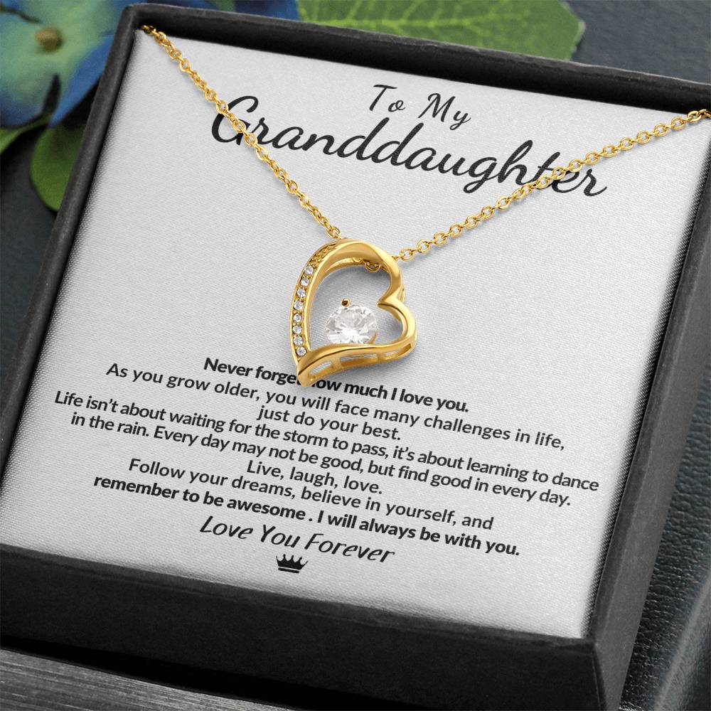 Forever Love Necklace - To My Granddaughter - Never Forget How Much I Love You