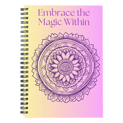 Pink/Yellow Mandala Spiral Notebook