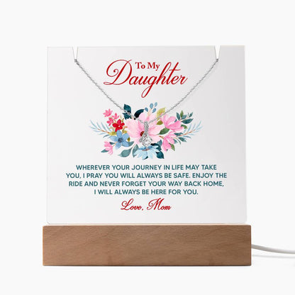 Acrylic Plaque and Necklace Gift Set- Wherever Life May Take You