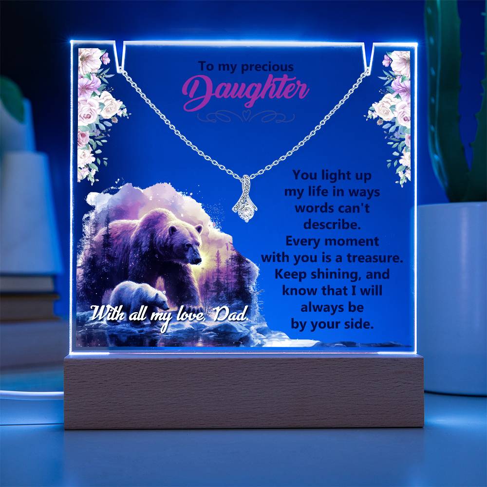 Acrylic Plaque and Alluring Beauty Gift Set - You Light Up My Life