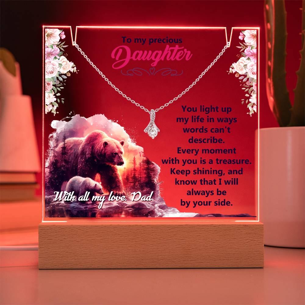 Acrylic Plaque and Alluring Beauty Gift Set - You Light Up My Life