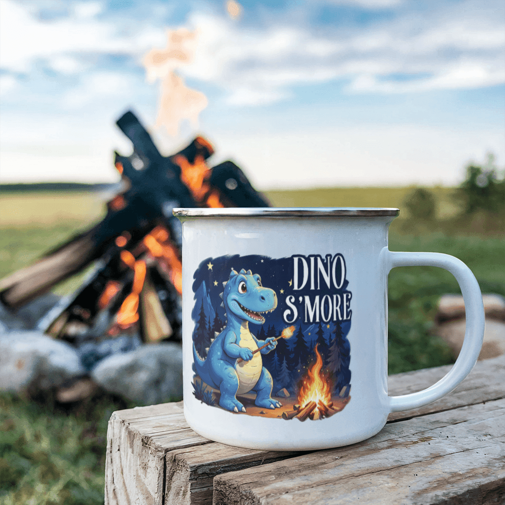 12 oz Camping Mug Dino & S'Mores