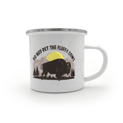 12 oz Camping Mug Fluffy Cows