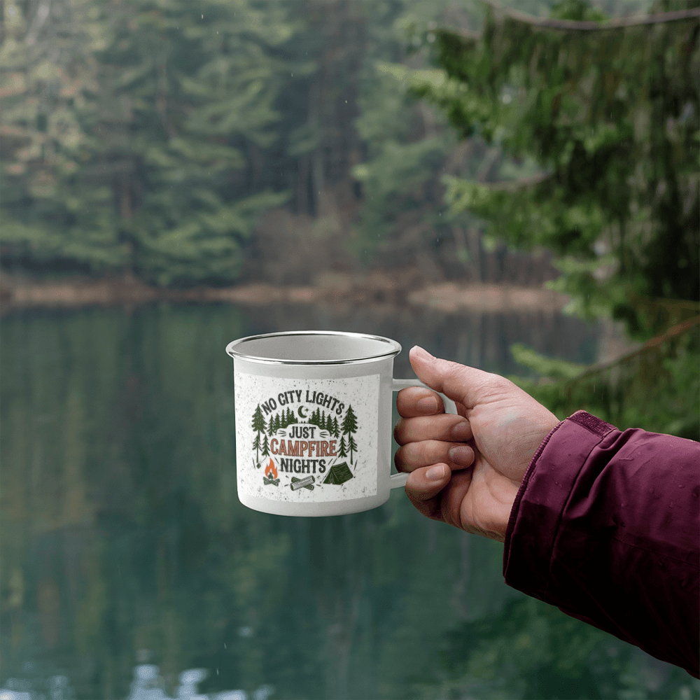 12 oz Camping Mug No City Lights