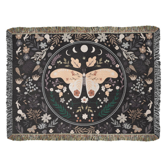 Heirloom Woven Blanket with Butterfly (Landscape/Horizontal)