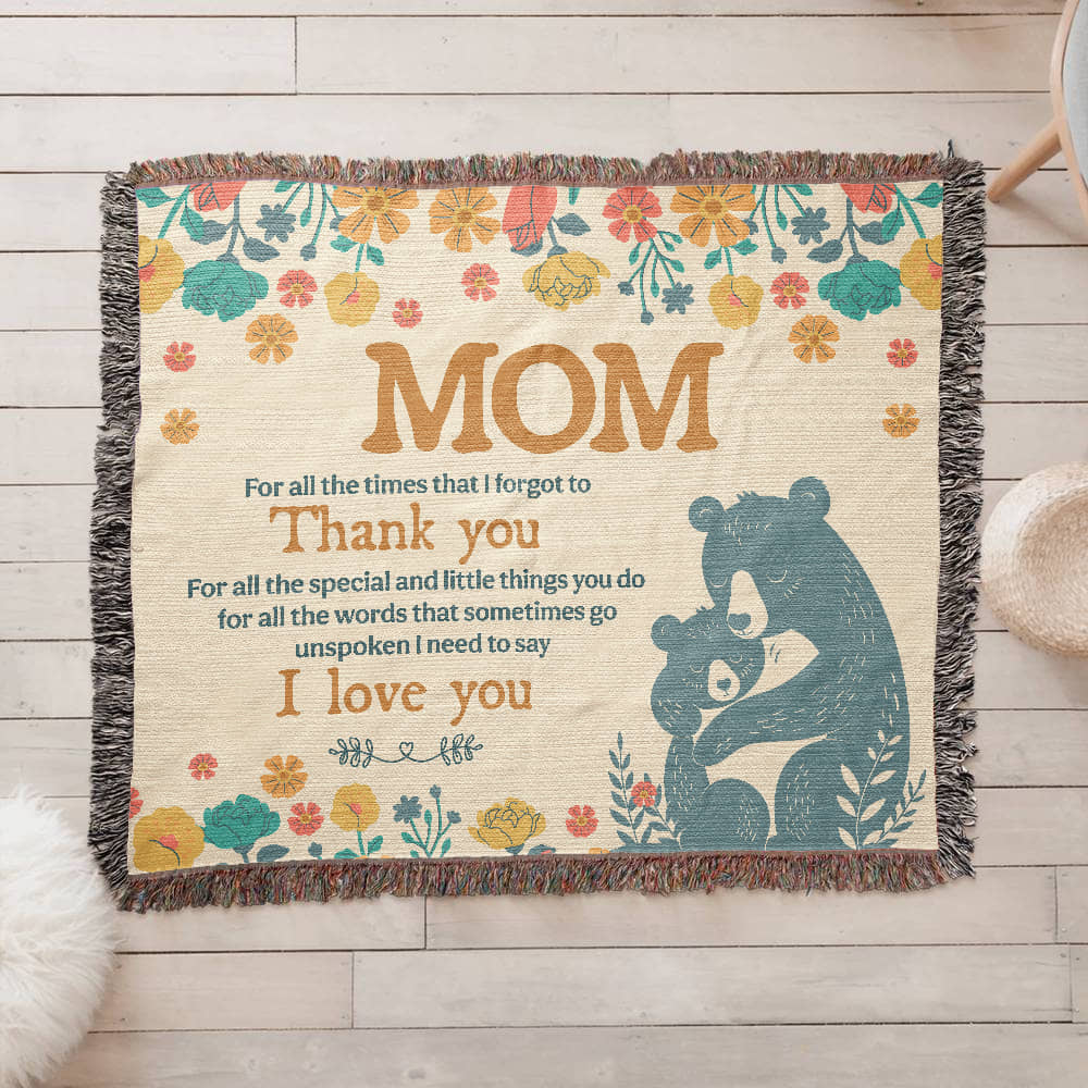 Heirloom Woven Blanket Mama Bear (Landscape/Horizontal)