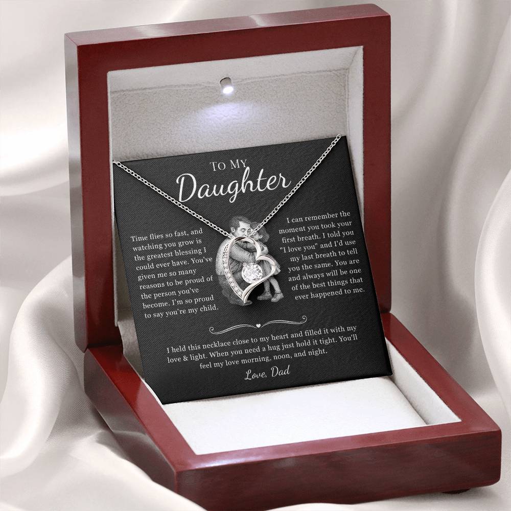 Necklace Gift for Daughter from Dad - Four Pendant Variations to Choose From