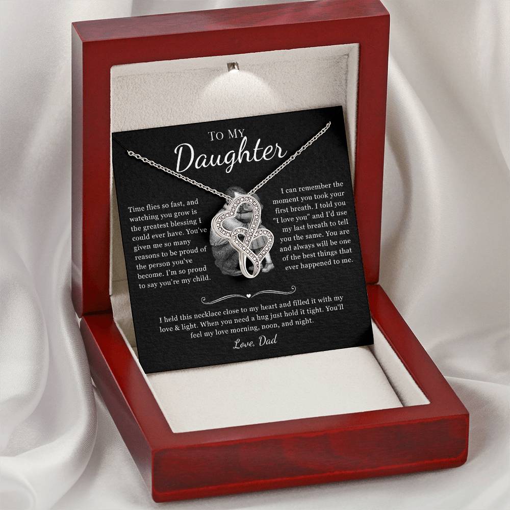 Necklace Gift for Daughter from Dad - Four Pendant Variations to Choose From