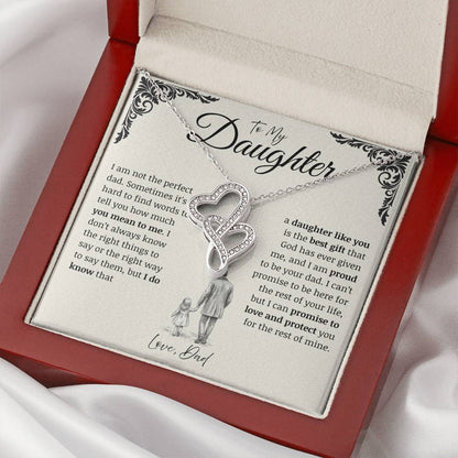 To My Daughter from Dad - 14K White Gold Necklace - Five Designs to Choose From